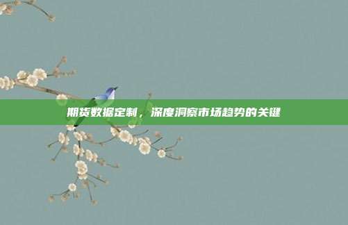期货数据定制,深度洞察市场趋势的关键