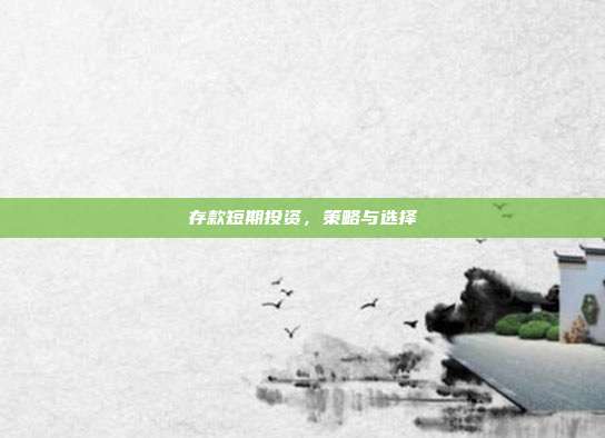 存款短期投资，策略与选择