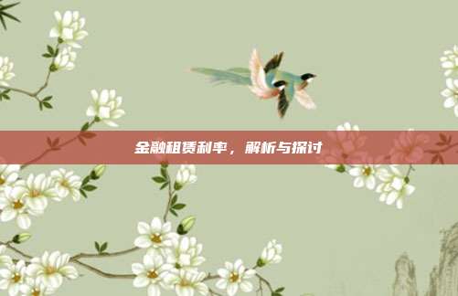 金融租赁利率，解析与探讨