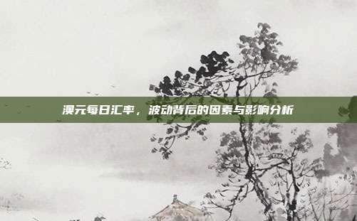 澳元每日汇率，波动背后的因素与影响分析