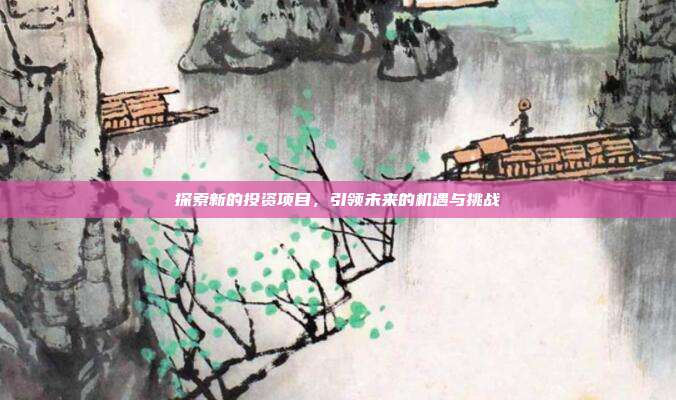 探索新的投资项目，引领未来的机遇与挑战