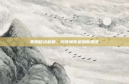 贵阳移动金融,引领城市金融新潮流