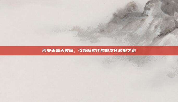 西安美林大数据,引领新时代的数字化转型之路
