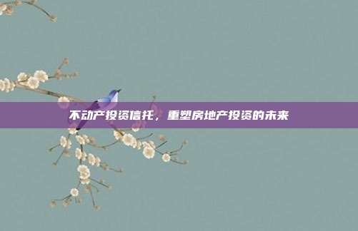 不动产投资信托,重塑房地产投资的未来