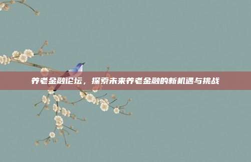 养老金融论坛,探索未来养老金融的新机遇与挑战