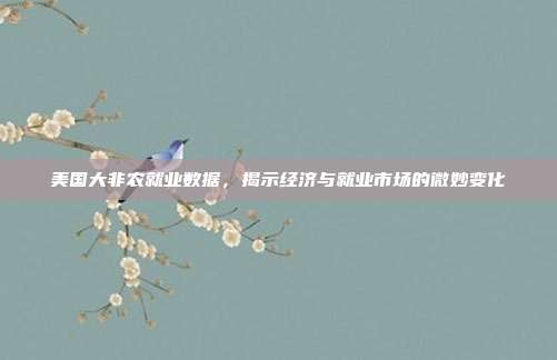 美国大非农就业数据，揭示经济与就业市场的微妙变化