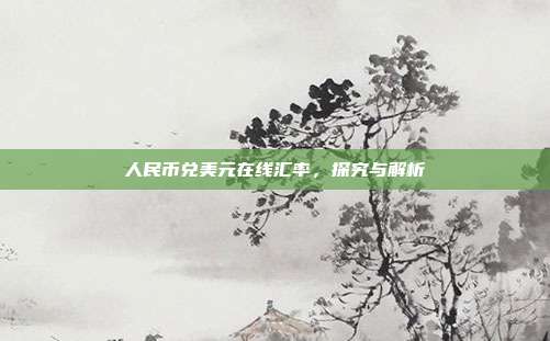 人民币兑美元在线汇率，探究与解析