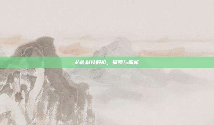 芯能科技股价，探索与解析