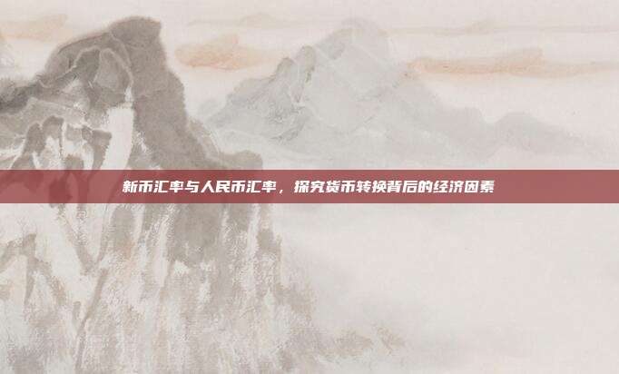 新币汇率与人民币汇率，探究货币转换背后的经济因素