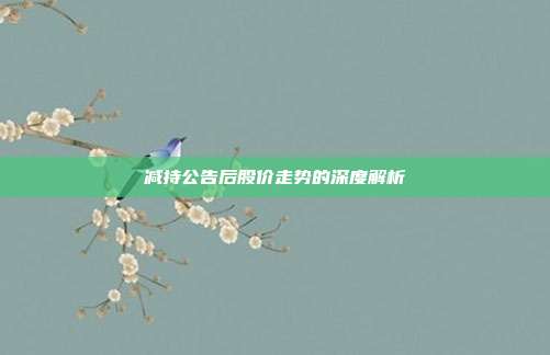 减持公告后股价走势的深度解析
