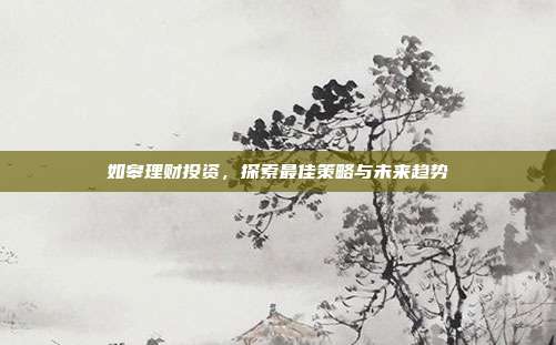 如皋理财投资，探索最佳策略与未来趋势