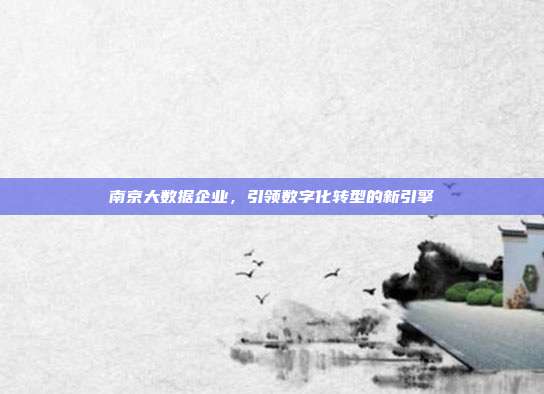 南京大数据企业，引领数字化转型的新引擎