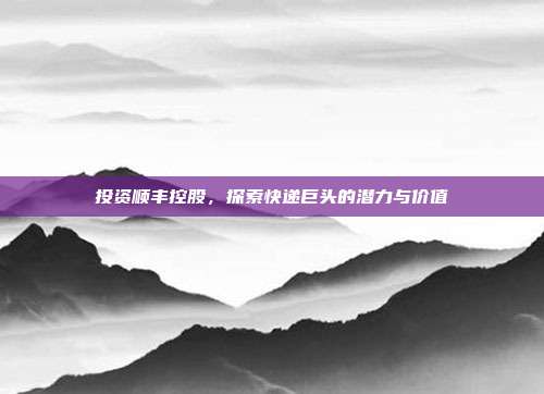 投资顺丰控股，探索快递巨头的潜力与价值