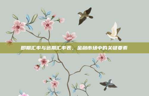 即期汇率与远期汇率表，金融市场中的关键要素