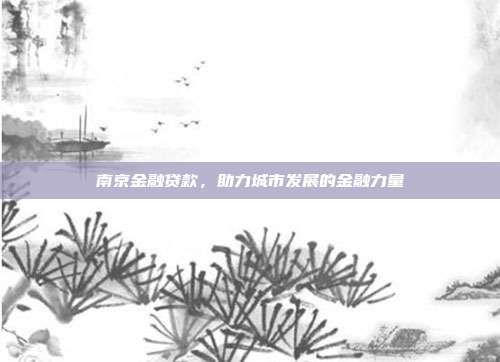 南京金融贷款，助力城市发展的金融力量