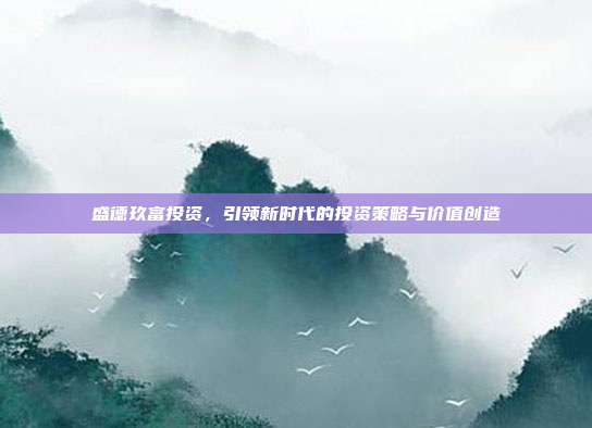 盛德玖富投资，引领新时代的投资策略与价值创造
