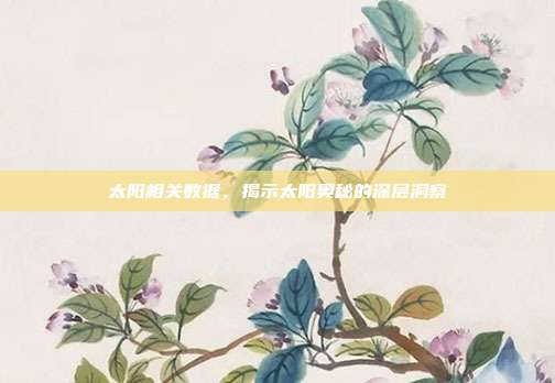 太阳相关数据，揭示太阳奥秘的深层洞察