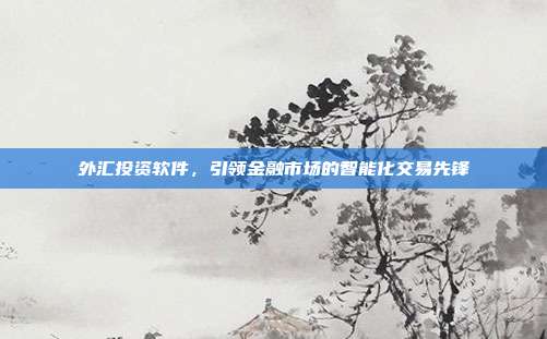 外汇投资软件，引领金融市场的智能化交易先锋
