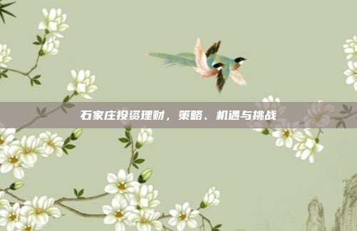石家庄投资理财，策略、机遇与挑战