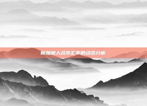 新加坡人名币汇率的动态分析