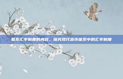 联系汇率制度的内容，探究现代货币体系中的汇率制度