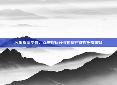 阿里投资华数，互联网巨头与传统产业的深度融合