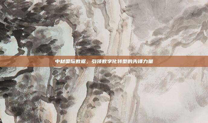 中材国际数据，引领数字化转型的先锋力量