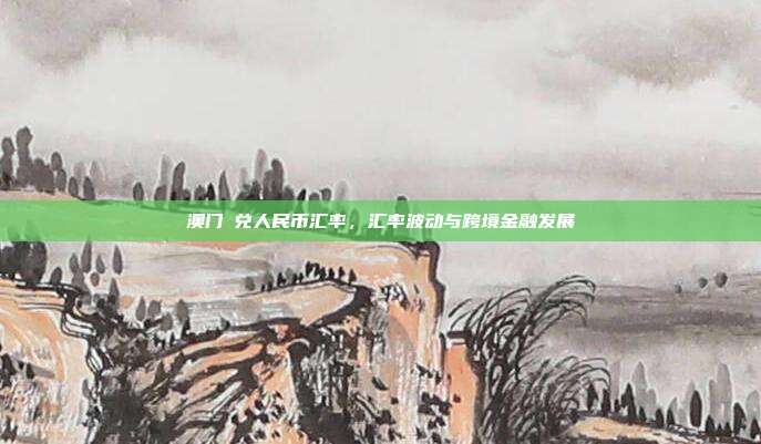 澳门帀兑人民币汇率，汇率波动与跨境金融发展