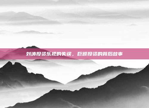 刘涛投资乐视的失误，巨额投资的背后故事