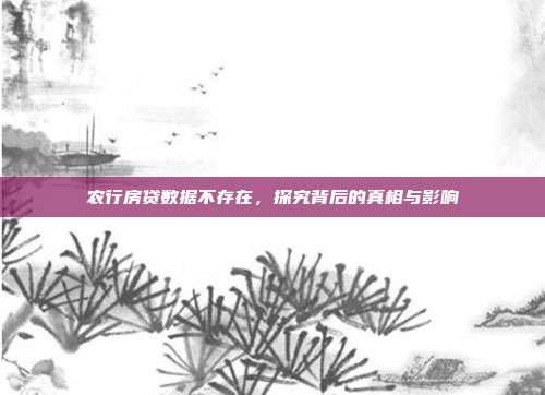 农行房贷数据不存在，探究背后的真相与影响