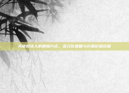 天使投资人的回报方式，多元化策略与长期价值挖掘