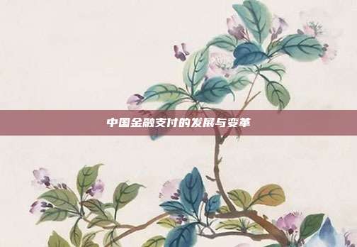 中国金融支付的发展与变革