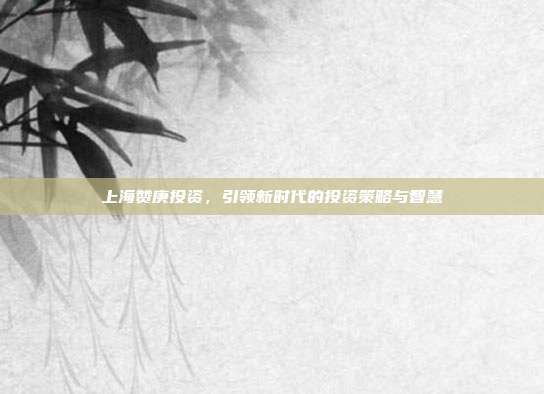 上海赞庚投资，引领新时代的投资策略与智慧