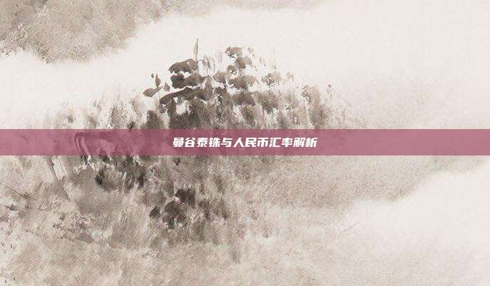 曼谷泰铢与人民币汇率解析