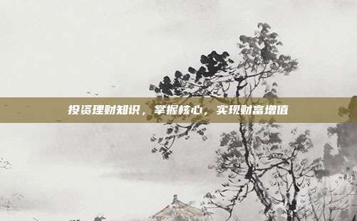 投资理财知识，掌握核心，实现财富增值
