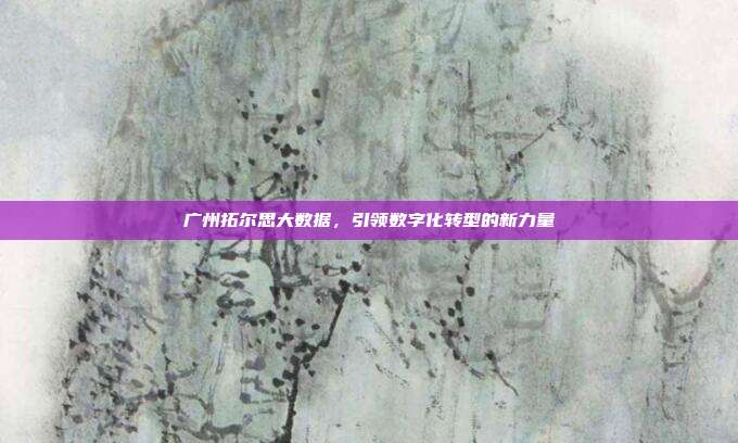 广州拓尔思大数据,引领数字化转型的新力量