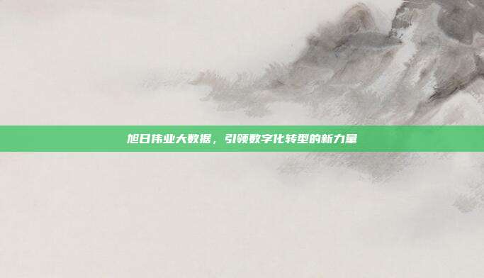 旭日伟业大数据，引领数字化转型的新力量