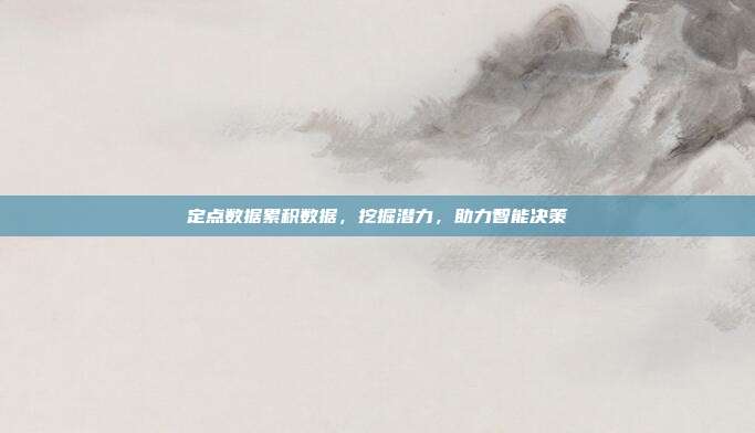 定点数据累积数据，挖掘潜力，助力智能决策
