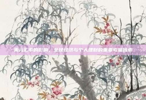 美元汇率的影响，全球经济与个人理财的重要考量因素