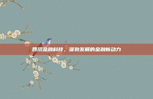 四川金融科技，蓬勃发展的金融新动力