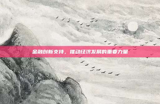 金融创新支持，推动经济发展的重要力量