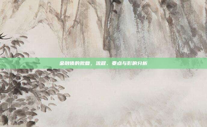 金融债的批复，流程、要点与影响分析