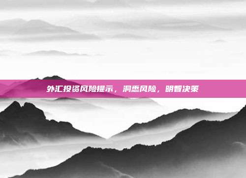 外汇投资风险提示，洞悉风险，明智决策
