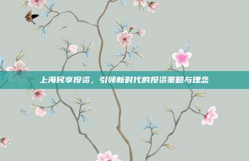 上海民享投资，引领新时代的投资策略与理念