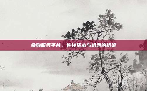 金融服务平台，连接资本与机遇的桥梁