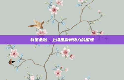 群星金融，上海金融新势力的崛起