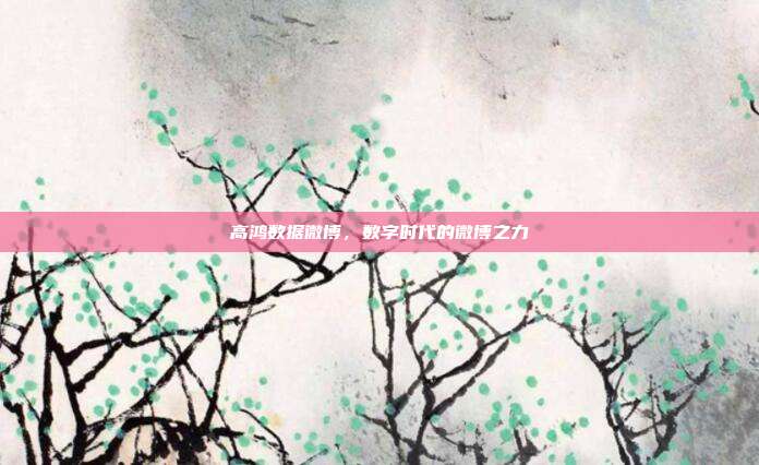 高鸿数据微博，数字时代的微博之力