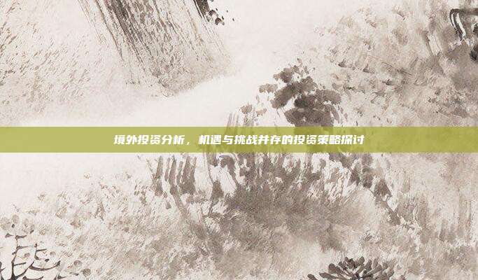 境外投资分析，机遇与挑战并存的投资策略探讨