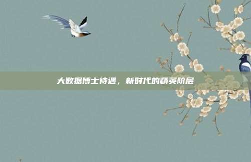 大数据博士待遇，新时代的精英阶层