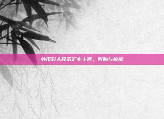 外币对人民币汇率上涨，影响与挑战